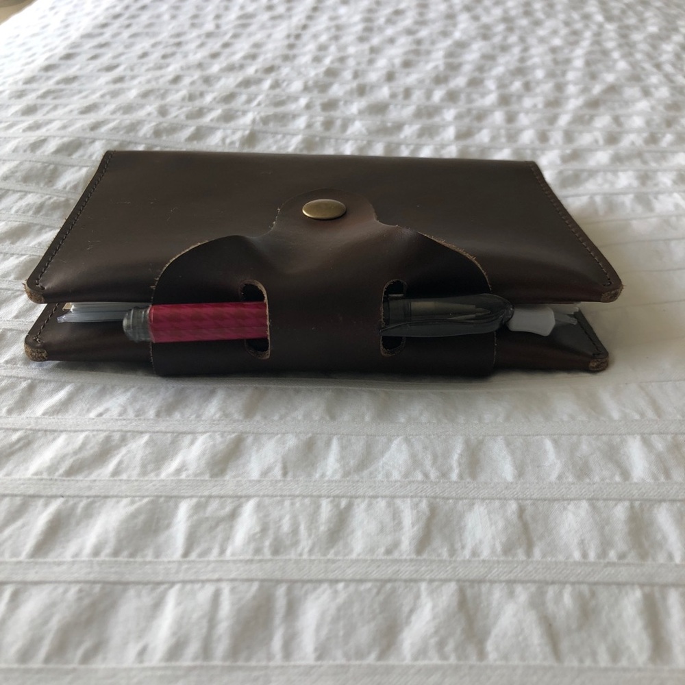Genuine leather A6 planner with card slips - Picture 3 of 13